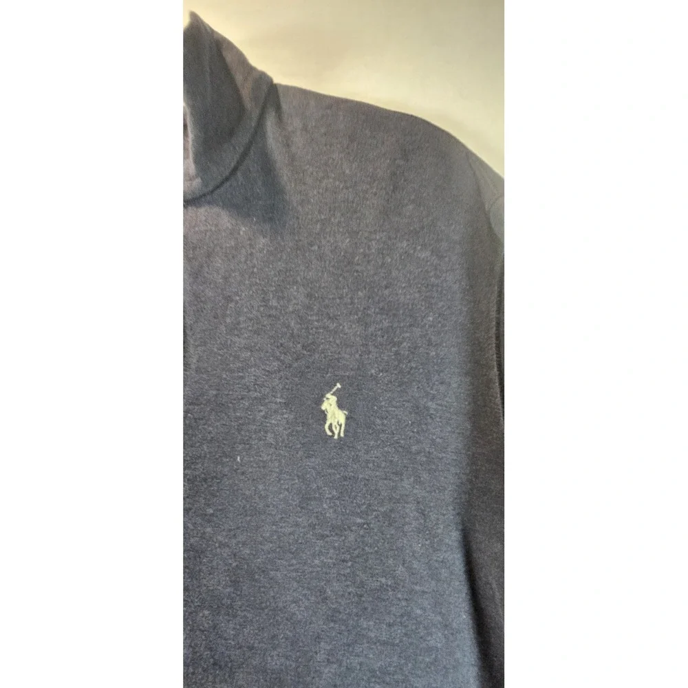 Polo Ralph Lauren Sweater‎ Mens M Blue Pony 1/4 Quarter Zip Long Sleeve Preppy